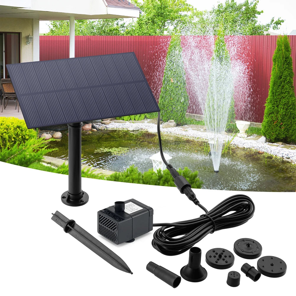 5W 5V Solar Fountain Garden Decoration Outdoor Stake H Power Panel