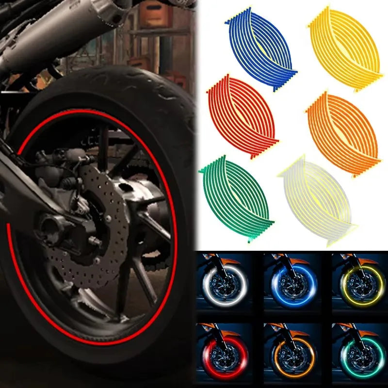 Reflective Rim Stripe Tape – Motorcycle, Bike & Car Wheel Stickers