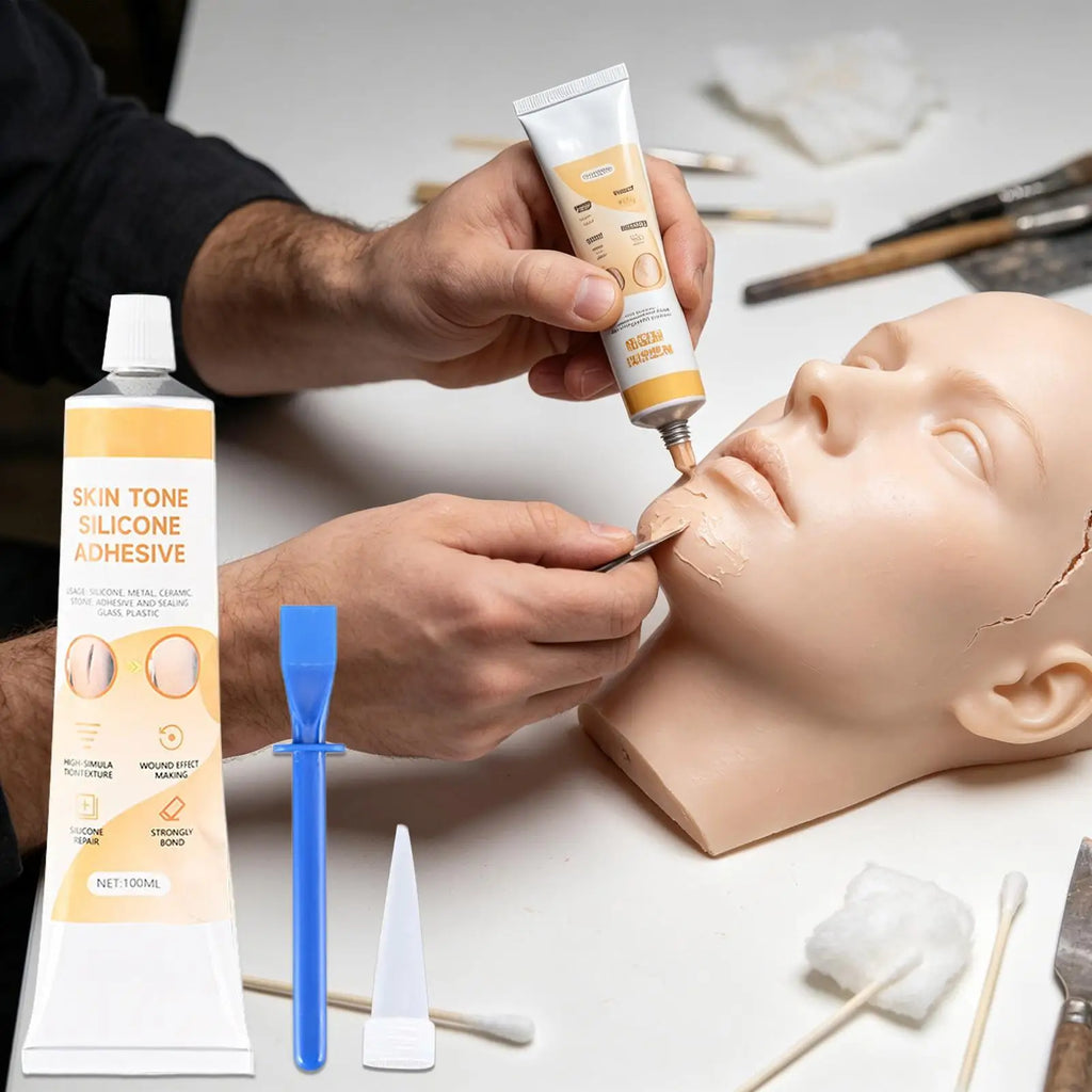 Skin-tone Silicone Adhesive Soft Crack Sealing Glue Doll Makeup Model