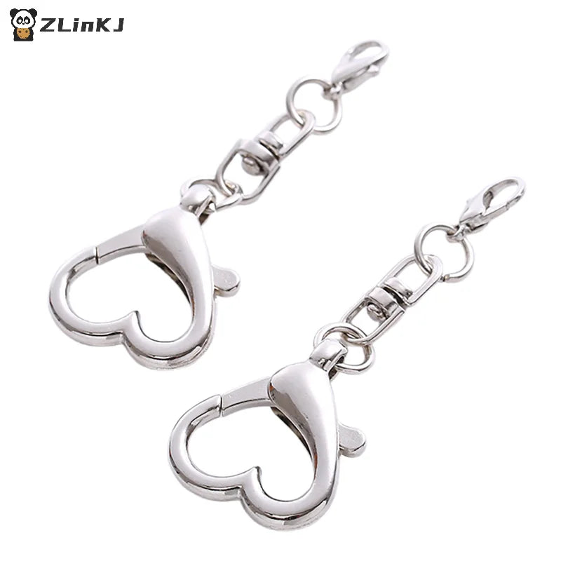 Silver Alloy Heart Shaped Clasp Use It As Keychain Pendant Decoration Zpaxo
