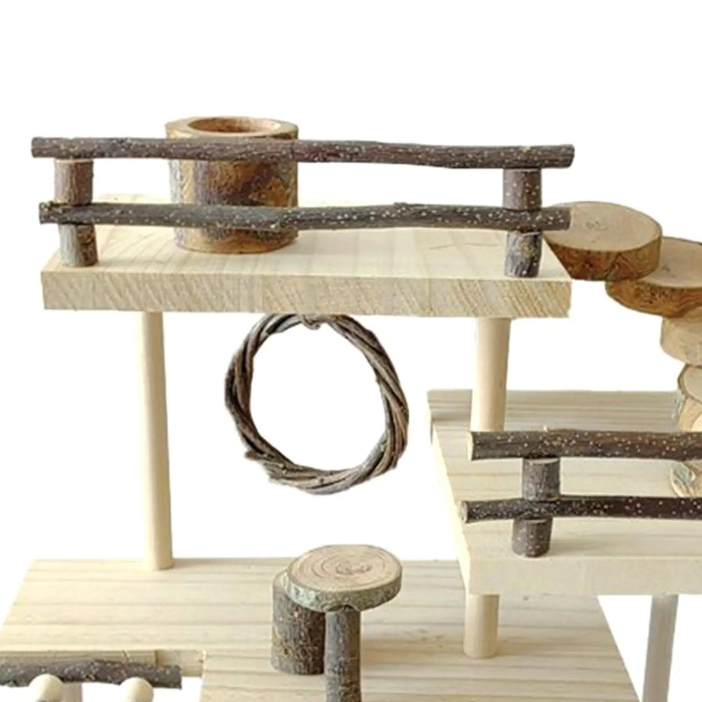 3 Layers Hamster Toy Climbing Ladder Playground Stairs Platform Pet Zpaxo