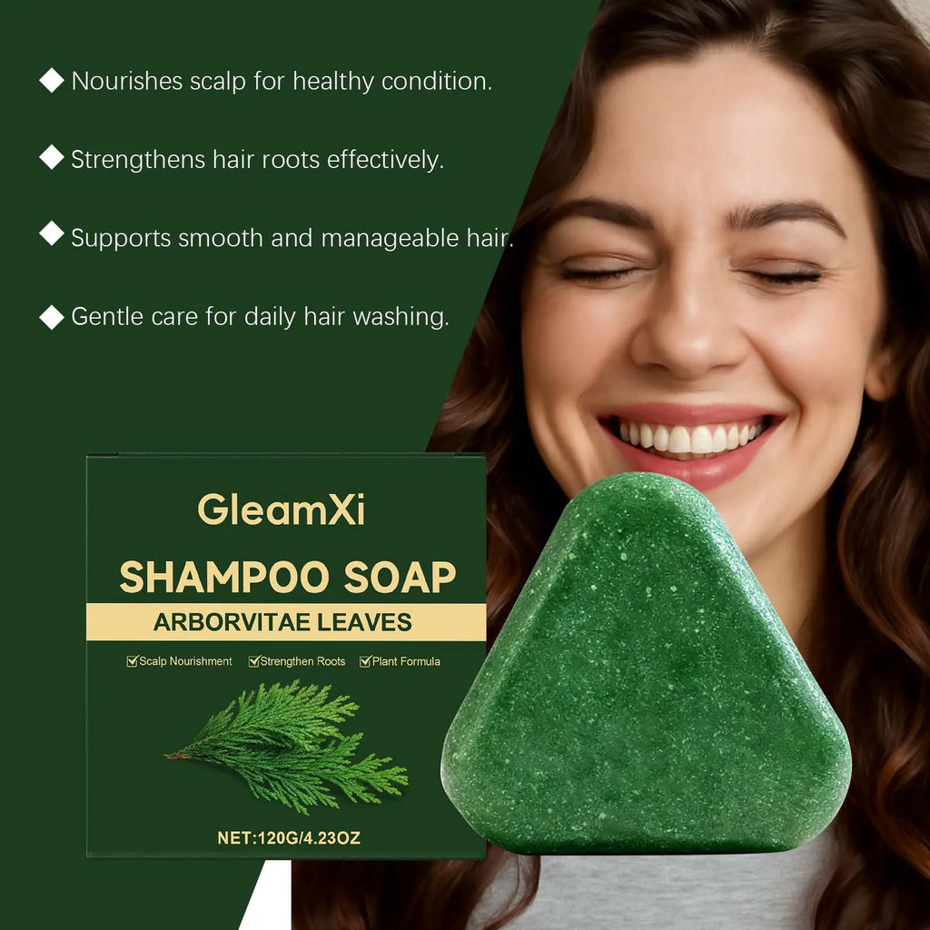 GleamXi Anti-Breakage Shampoo Bar Gentle Nourishing Strengthens Hair Roots Cleanse Hair Refreshing Hair Care Protects Cares Hair Zpaxo