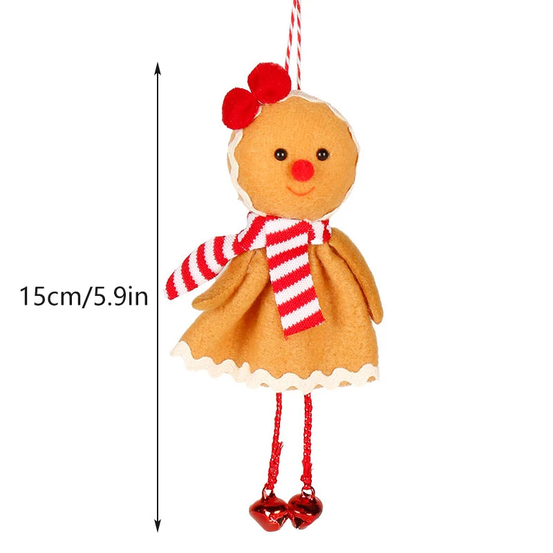 Gingerbread Man Ornament Christmas Tree Figurine Hanging Decorations Zpaxo
