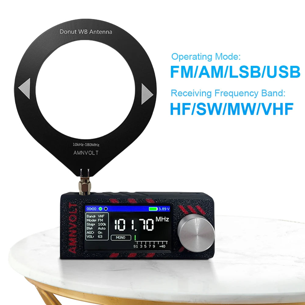 Mini SI4732 Radio Receiver LSB USB AM FM Full Band Pocket Holder