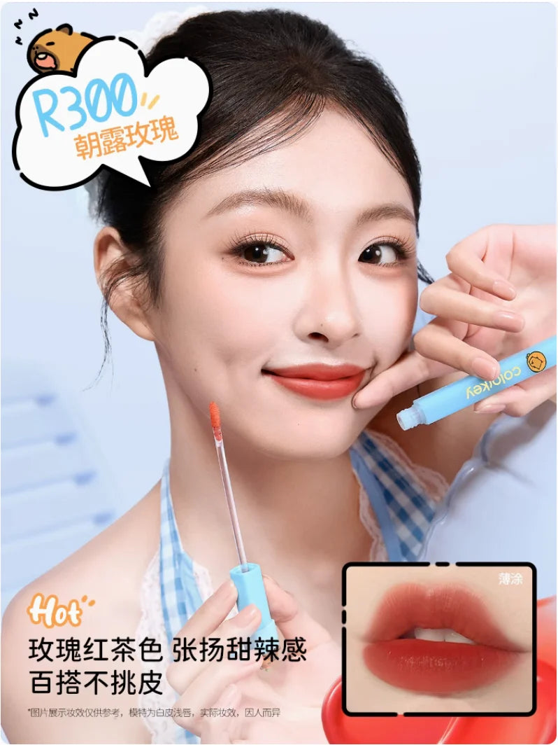 COLORKEY Velvet Tint Liquid Lipstick Watery Matte Lipgloss Waterproof Zpaxo
