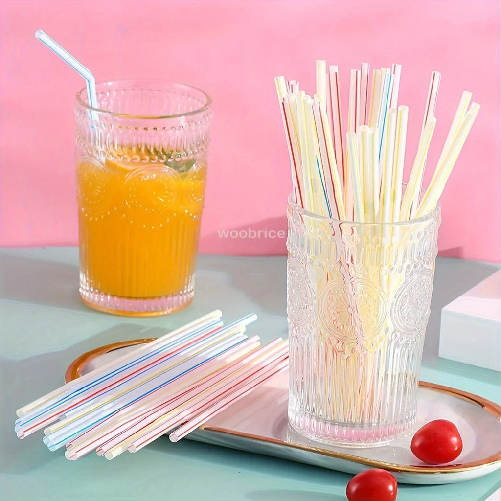 Multicolor Plastic Pipes Drinking Straws Cola Straws Bar Party Wedding Kitchen Pajitas Cocktail Straw Wholesale Tool Zpaxo