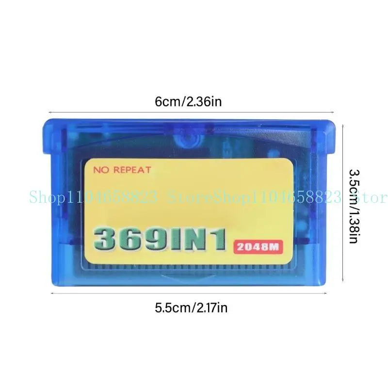 369 in 1 Game Cartridge Card Classical English Game in Cartridge for Handheld Game Console Game Collection Zpaxo