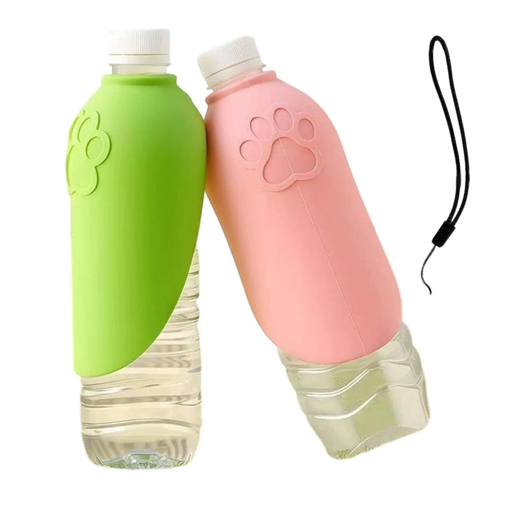 Foldable Dog Water Bottle 2-Pack – Portable Travel Pet Dispenser Pet Water Bottle Zpaxo