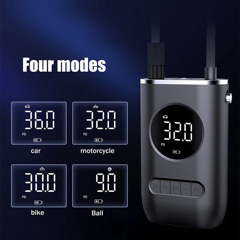Cordless 150 PSI Tyre Inflator – Digital Air Pump with LED