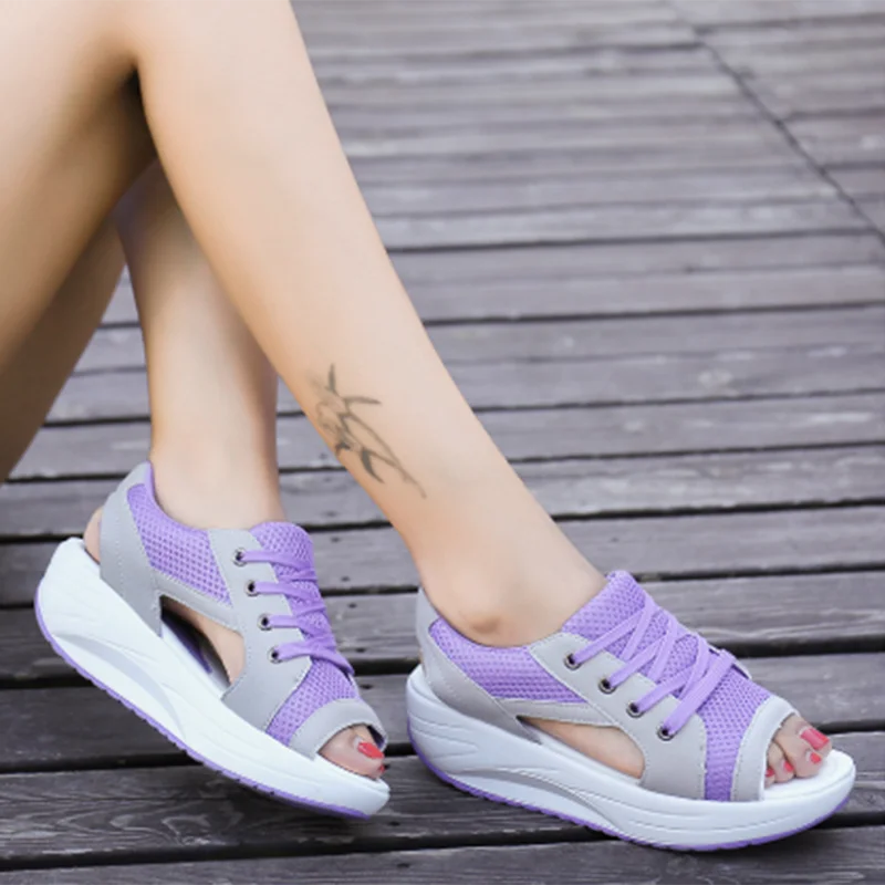 Women Sandals 2023 Lady Platform Chunky Comfortable Women's Open Toe Zpaxo