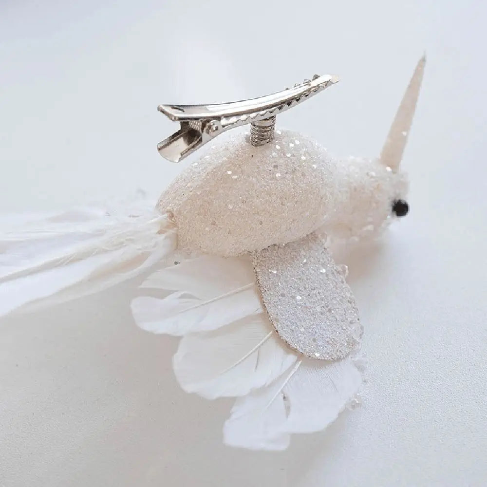 Glitter Feather Bird Christmas Ornaments – 2-Pack Handmade Christmas Ornaments Zpaxo