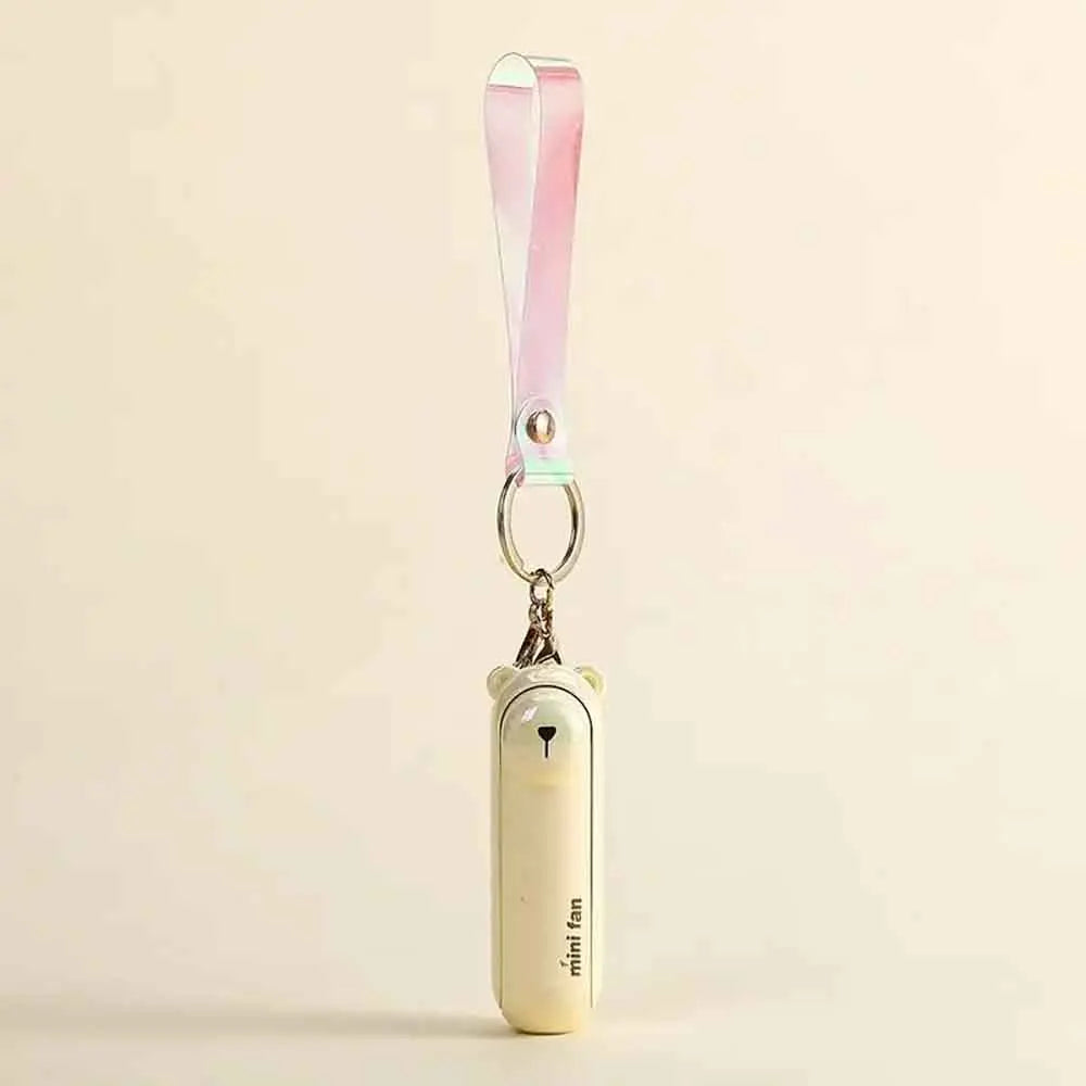 Wholesale 1pcs Cute Mini Fan Hand USB Fold Portable Bedside Office Kipas Charge Battery Table Desk Cooling Folding Handheld Fan Zpaxo Light yellow 1PCS
