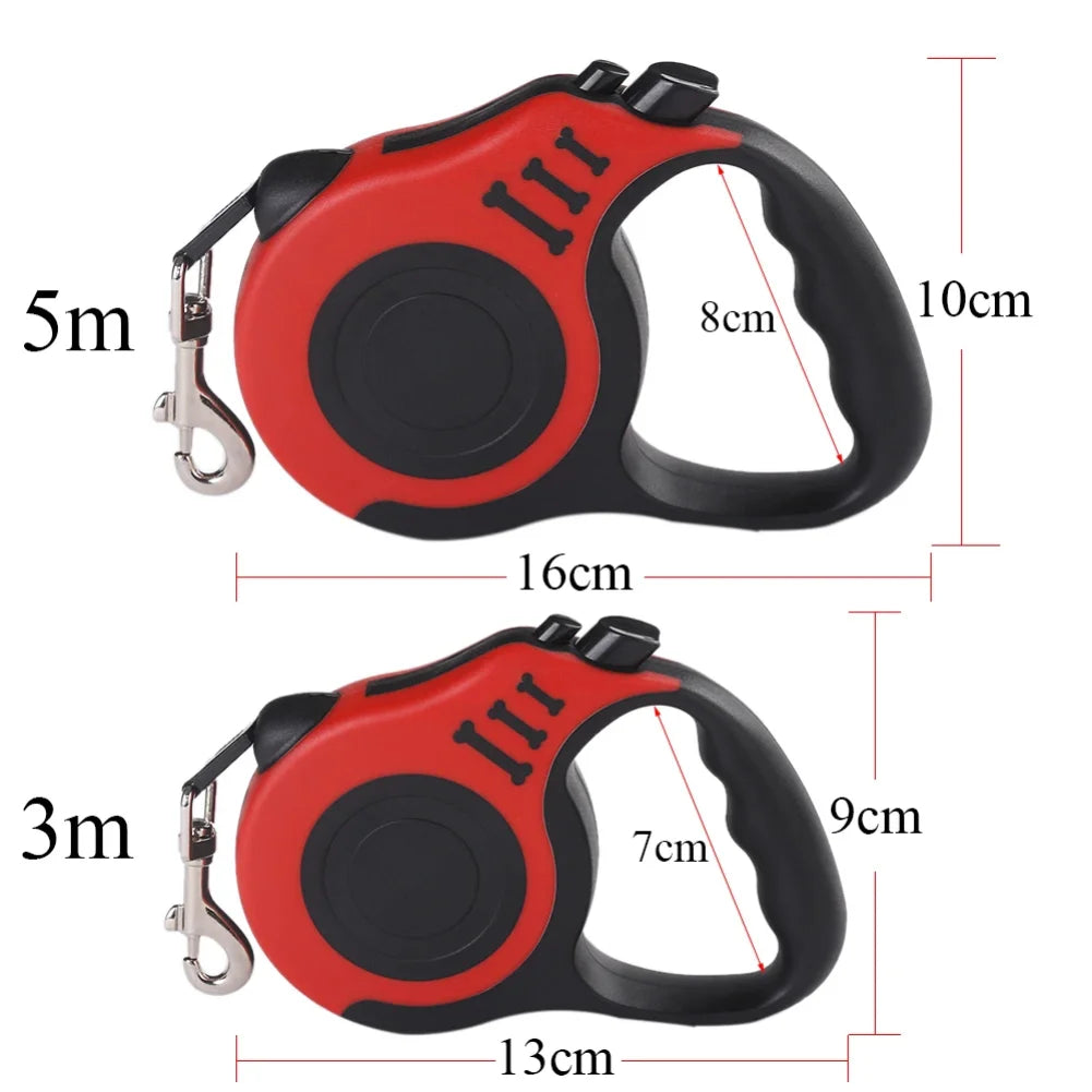 3m 5m Dog Leash for Small Dogs Cat Automatic Retractable Durable Nylon Lead Puppy Outdoor Travel Walking Hiking Traction Rope Zpaxo
