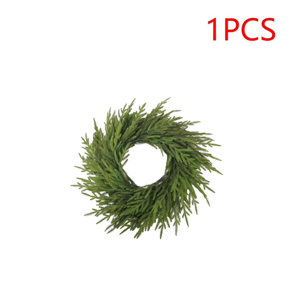 180 Artificial Norfolk Pine Garland Realistic Faux Cedar Christmas