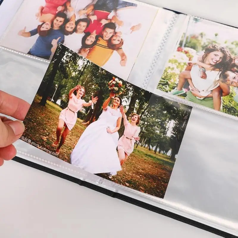 Photo Album 4x6 144 Photos Picture Linen Fabric Cover Book Family