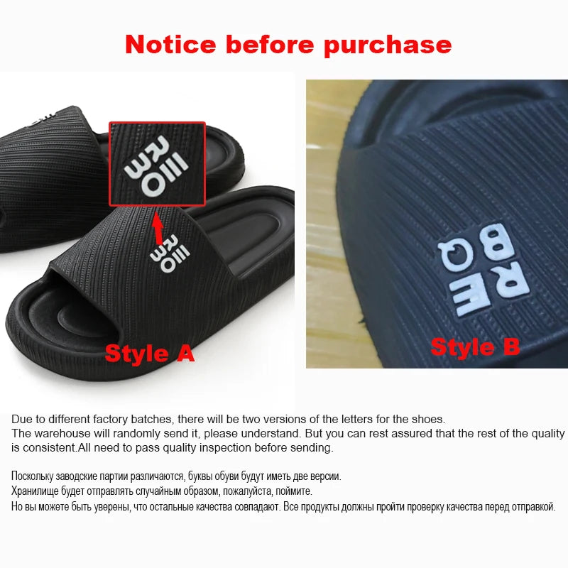 Summer Fashion Slippers Men Shoes Cloud Home Flat Sandals Massage