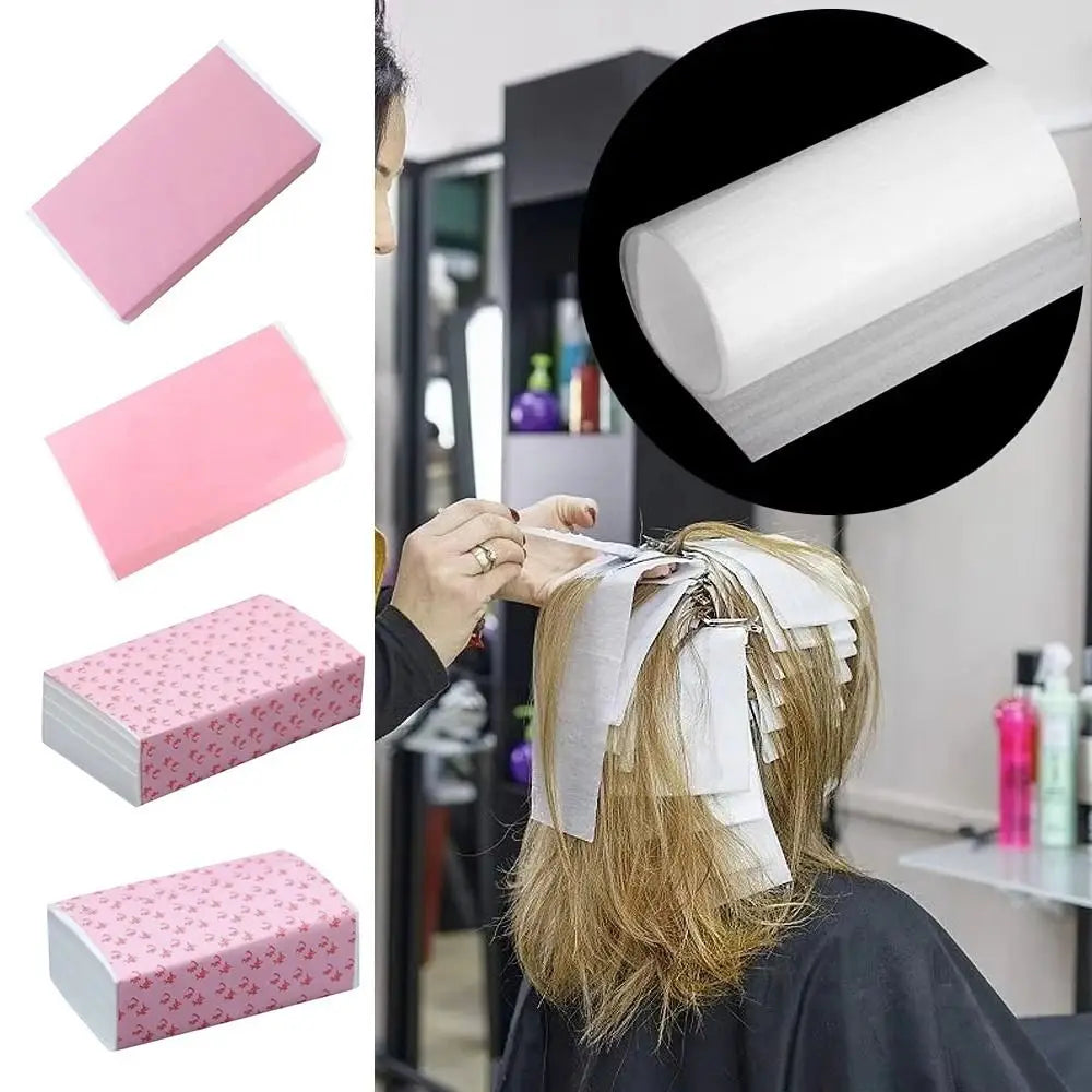 100 Adjustable Hair Perm Papers Easy Clean Professional Highlighting Zpaxo