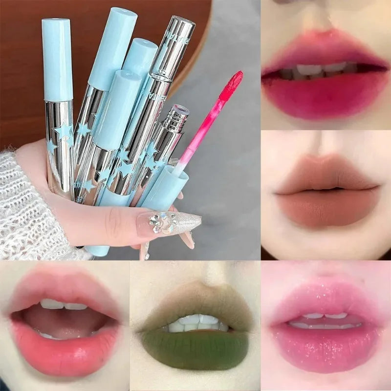 Soft Mist Matte Lip Gloss Punk Green Lip Glaze Mousse Velvet Lip Mud Long-lasting Non-drying Lipstick Halloween Makeup Cosmetics Zpaxo