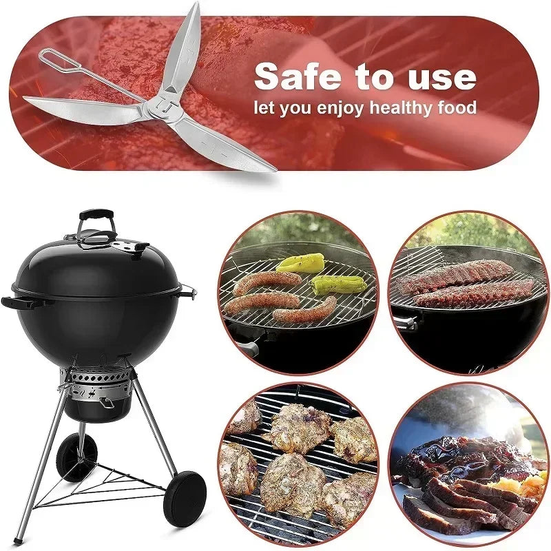 18-1/2-Inch Silver One-Touch Cleaning System kit for Weber Grill for Grill Bottom for 7444 Weber Grill Replacement Parts uuu Zpaxo