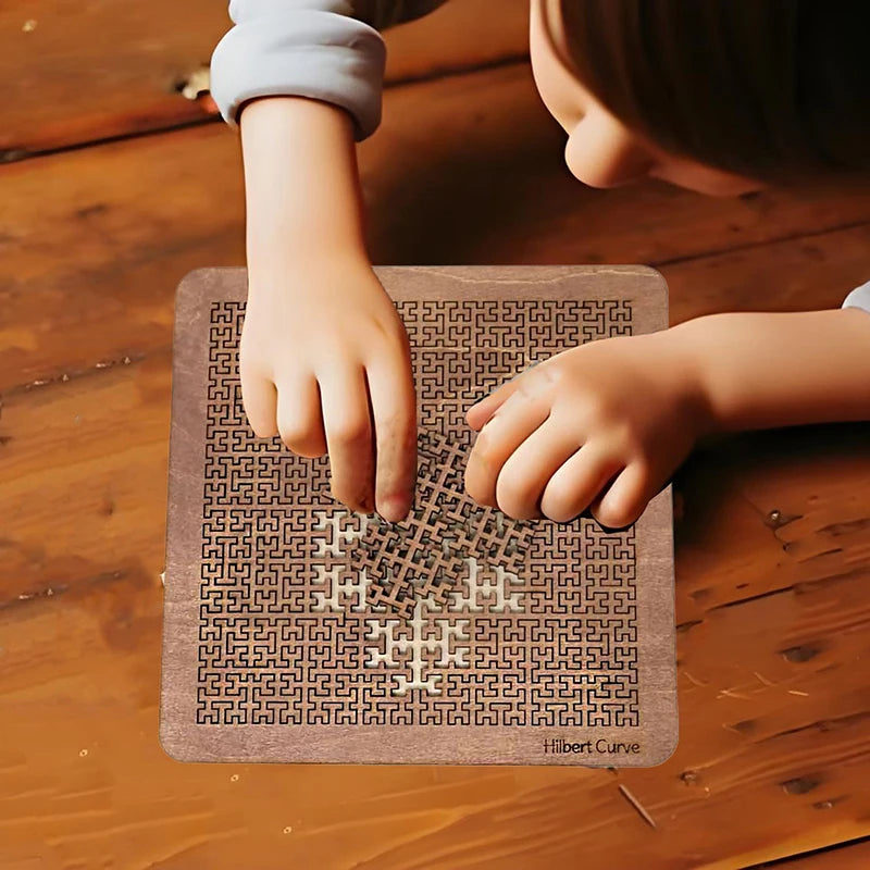 Exciting Fractal Tray Puzzles Distinctive Wood Jigsaw Puzzle Brain Zpaxo