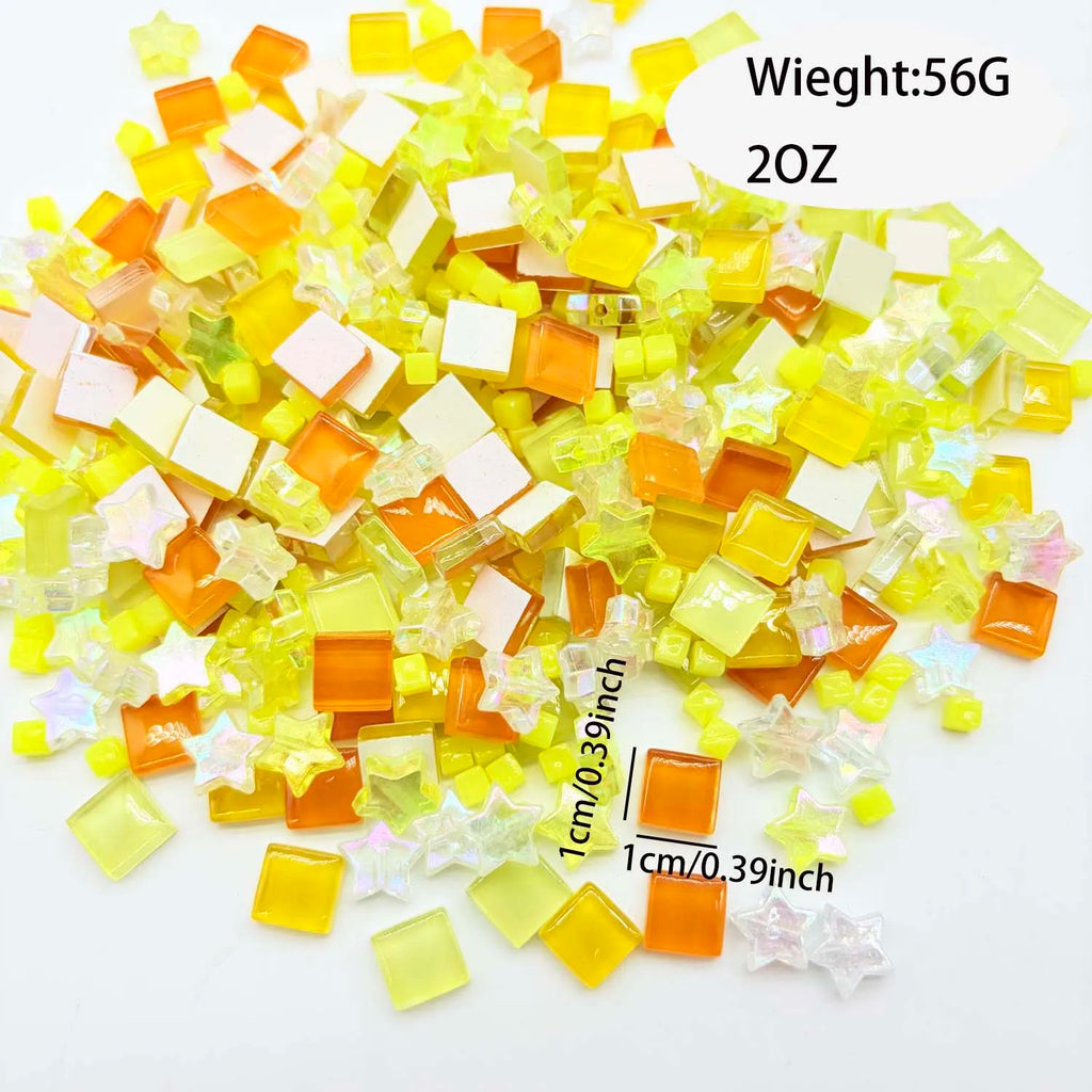 Crystal Glass Mosaic Tile Set – Mixed Shapes & Colors for DIY Glass Mosaic Tiles Zpaxo F