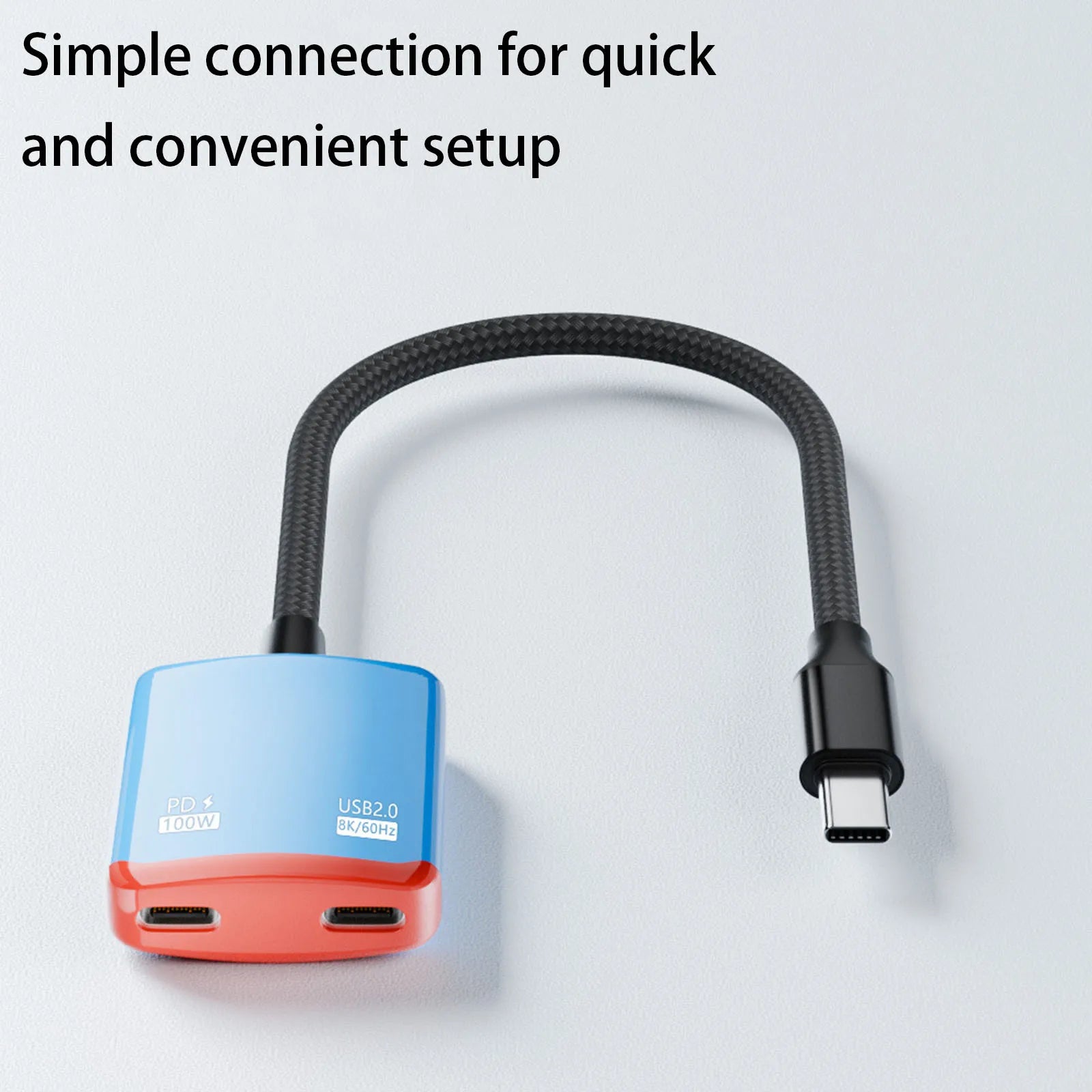 2-in-1 USB C AR Glasses Adapter 8K 60Hz Display Output Charge Play
