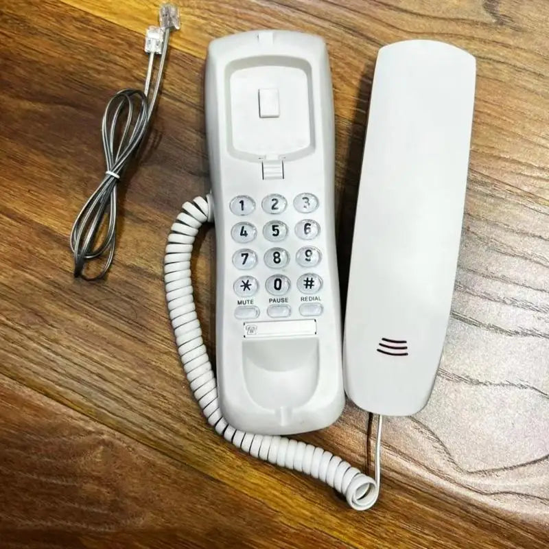 652F Landline Telephone Corded Phone Wall Mountable Mini Zpaxo