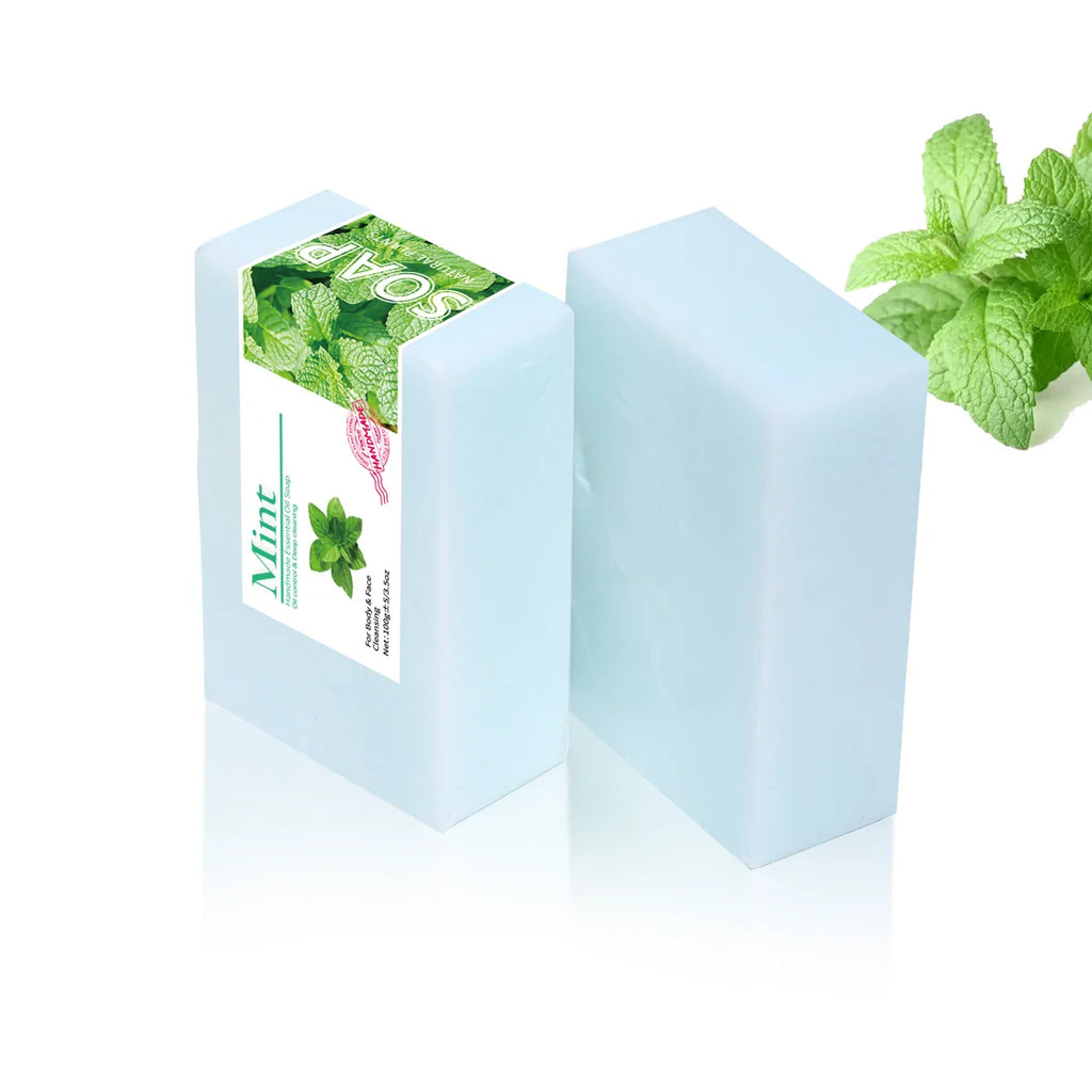 Mint Essential Oil Handmade Soap – Natural Organic Bath Bar Handmade Bar Soap Zpaxo