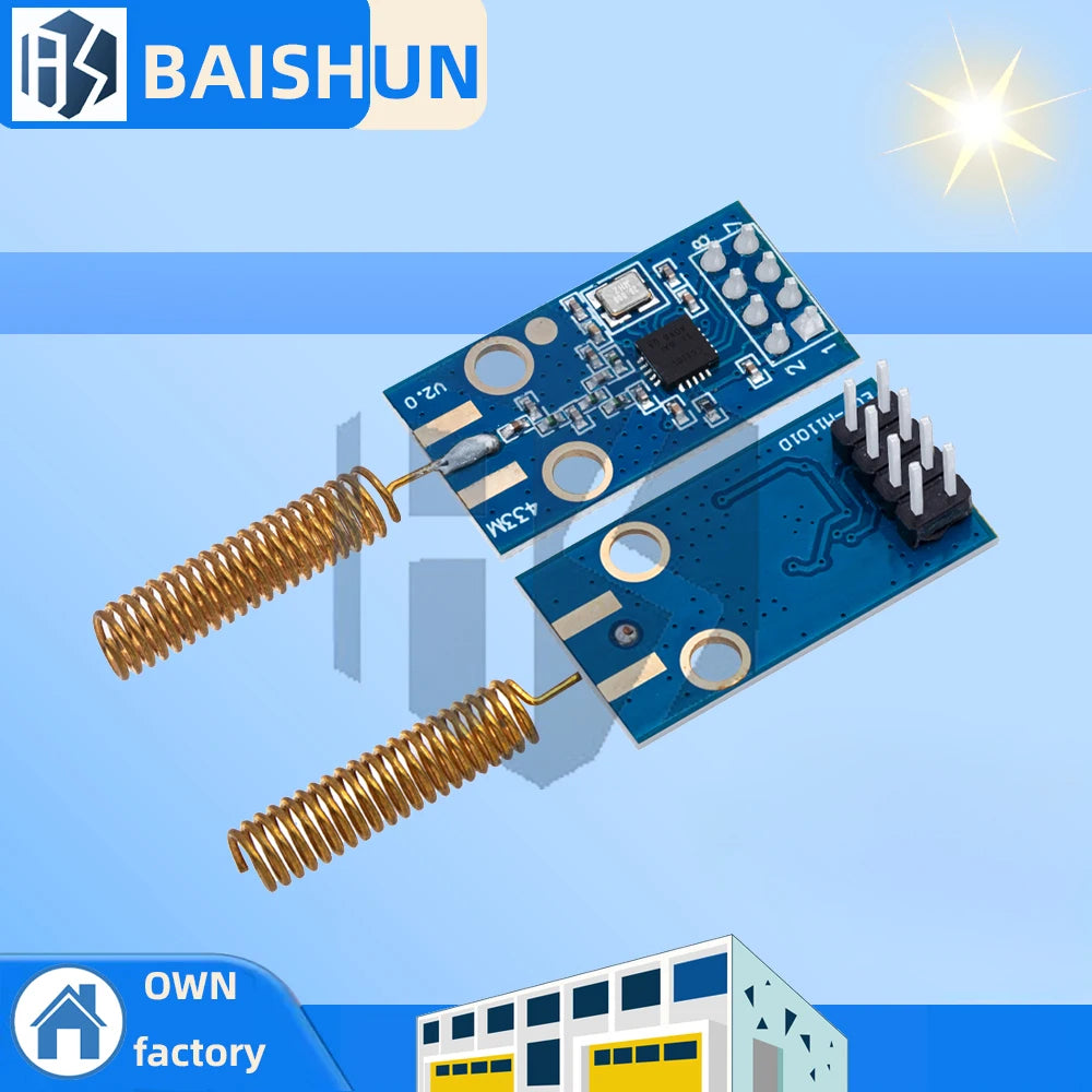 CC1101 Programmable RF Transceiver Module (433MHz with OOK/ASK/MSK Modulation - Long-Distance Wireless Control Board Zpaxo