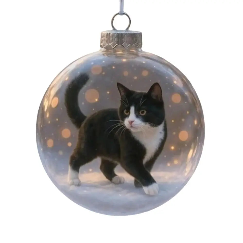 Cat Acrylic Christmas Ball Ornament – DIY Hanging Bauble Décor Christmas Ornament Zpaxo
