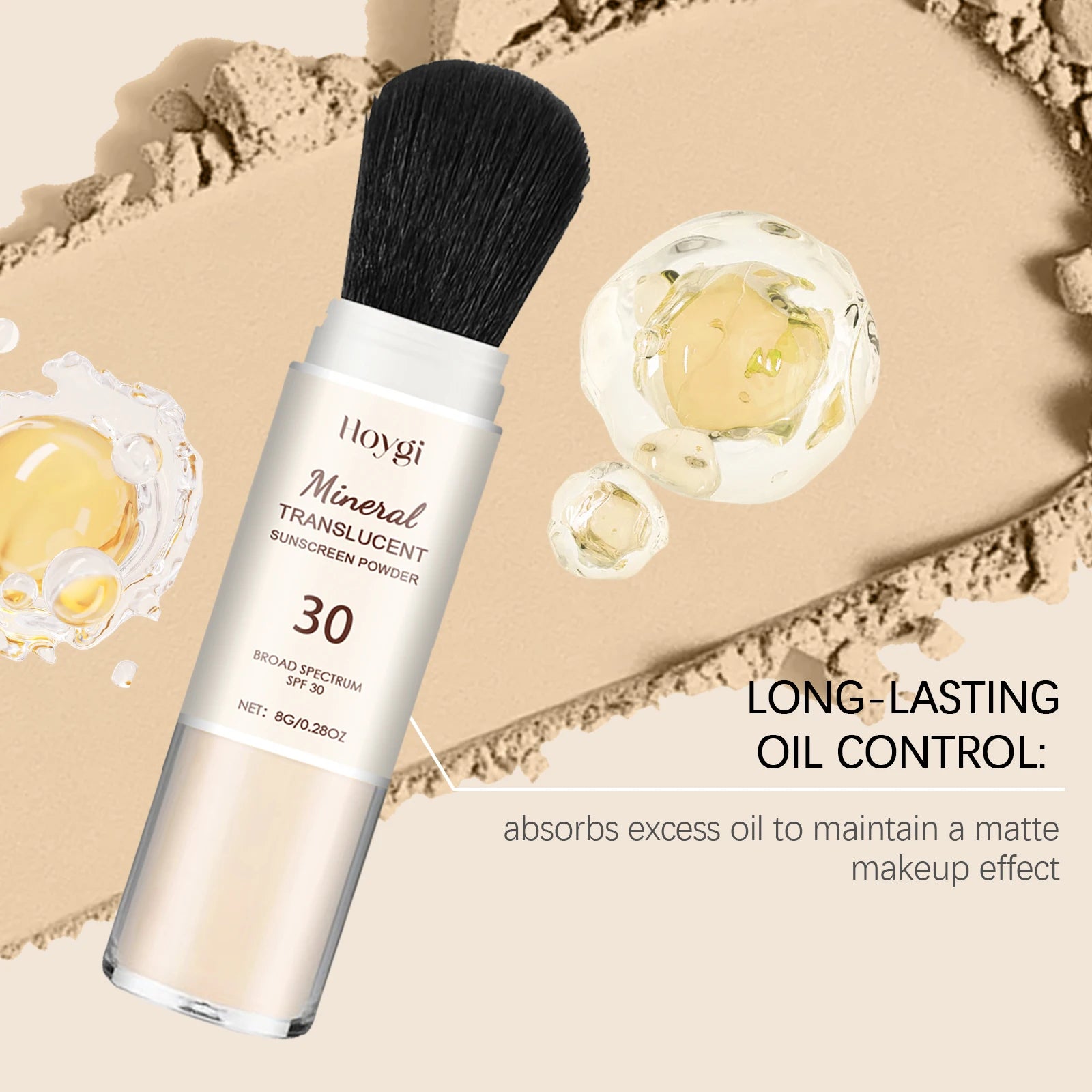 Hoygi Setting Powder – Oil Control Spin Brush, All Skin Types Setting Powder Zpaxo