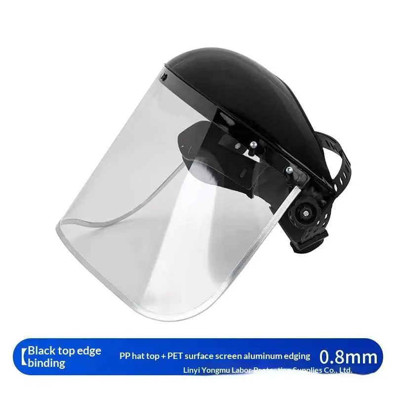 Mesh Face Shield Safety Helmet for Grass Trimmer & Weed Wacker Safety Face Shield Zpaxo Black