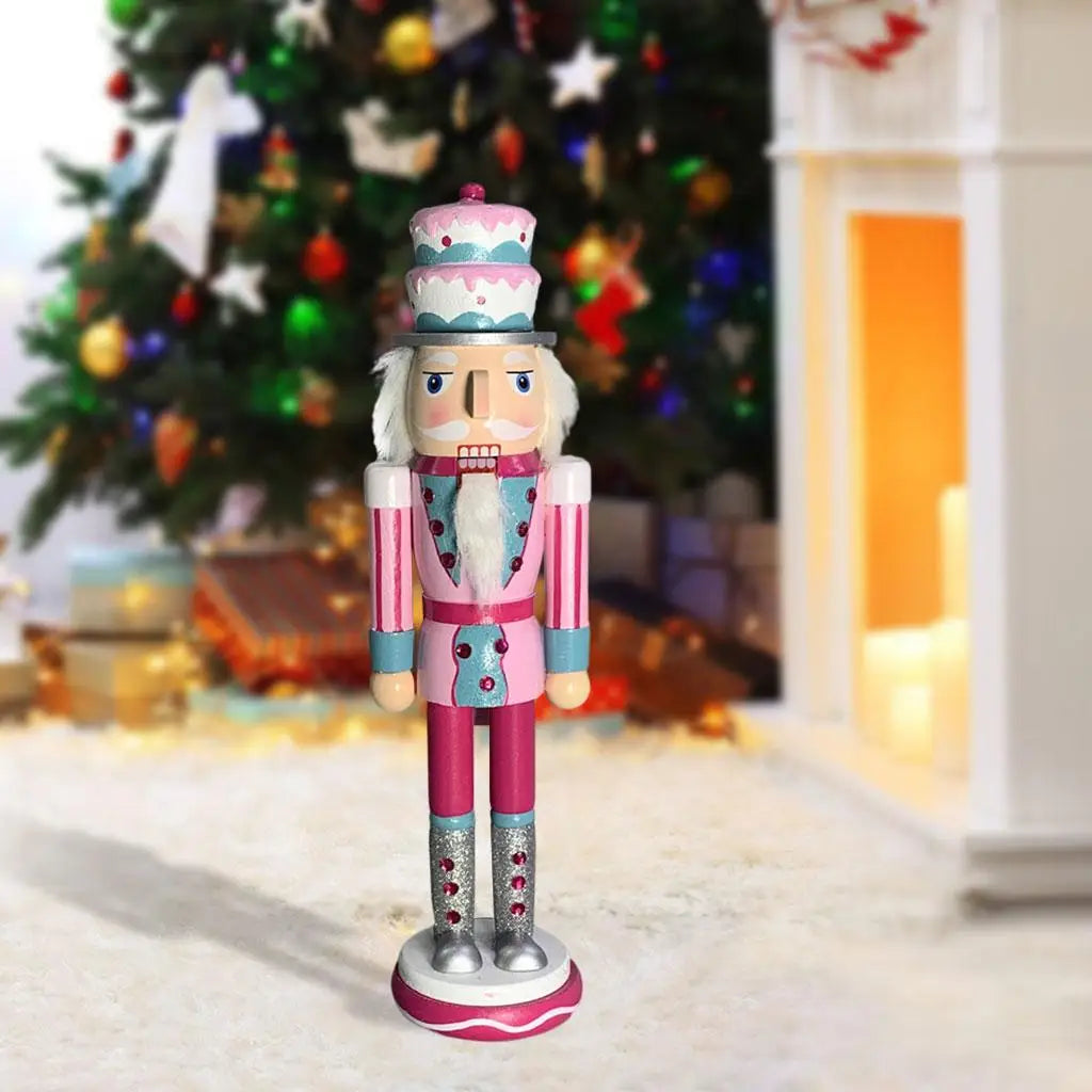 Christmas Nutcracker Soldier Doll Wooden Puppet Statue Art Crafts Zpaxo Cake