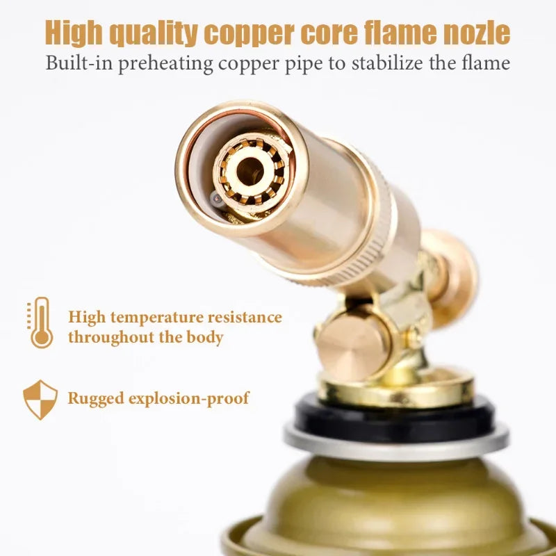 Welding Torch Gas Burner Flame Gun Temperature Brass Copper Brazing