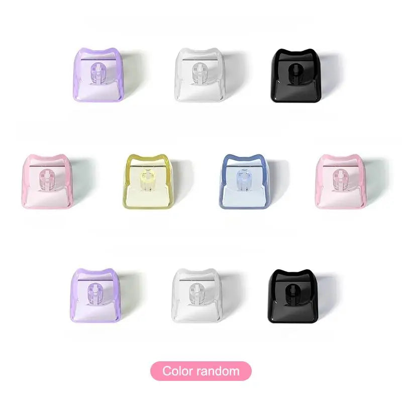 10 Cute Cat Shaped Transparent Keycaps PBT 1U Blank Key Caps MAO Zpaxo 10pcs random