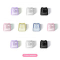 10 Cute Cat Shaped Transparent Keycaps PBT 1U Blank Key Caps MAO Zpaxo 10pcs random
