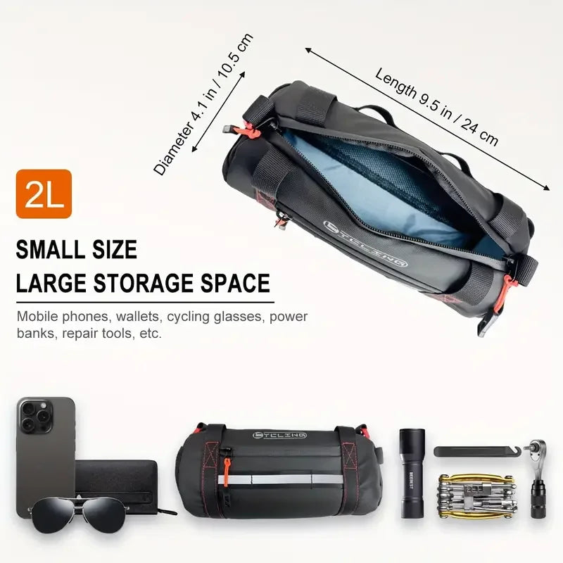Bike Multi-functional Front Bag Reflective safety Durable high-capacity Handlebar bag Commuting MTB Outdoor Riding Accessories Zpaxo