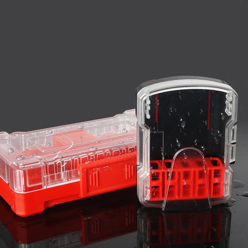 Drill Bit Storage Case Portable 6.35mm Hex Drill Bit Case 5 Sizes Water Resistant PVC Detachable Holder Hangable Storage Zpaxo