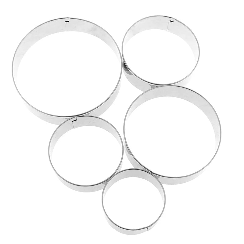 Round Circle Stainless Steel Cookie Cutter Biscuit DIY Baking Pastry Zpaxo