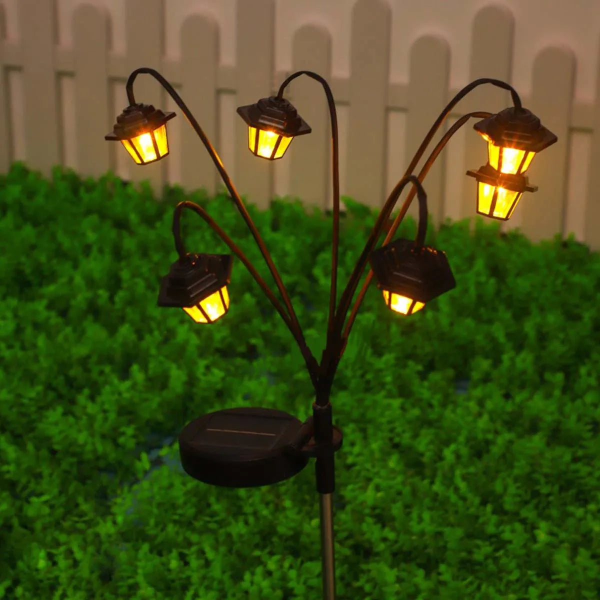 6LED Solar Hexagonal Palace Light 8-mode Outdoor Courtyard Christmas Zpaxo