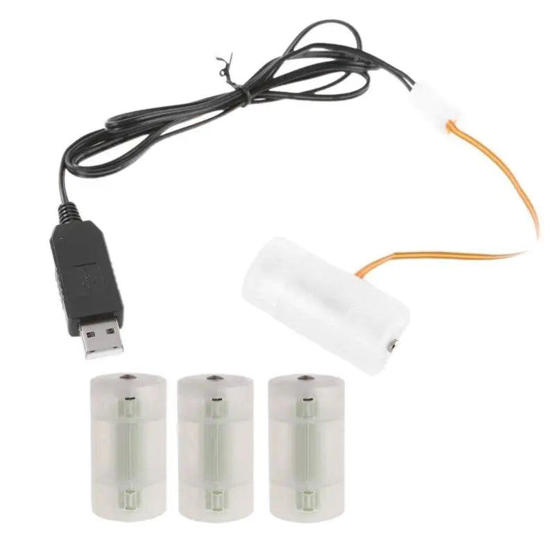 652F USB to 6V LR14 C Battery Alternative USB to 4x1.5V LR14 C Battery Eliminators with Thin Wire Easy Installation Zpaxo 2 meters China Mainland
