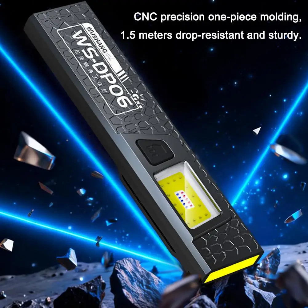 KDULIT Magnetic Clip LED Flashlight – Rechargeable EDC Work Light