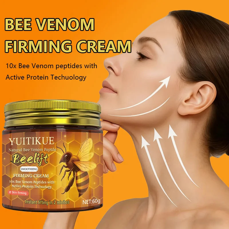 YUITIKUE Bee Venom Cream 60g – Instant Lift & Anti-Wrinkle Peptides Anti-Aging Face Cream Zpaxo