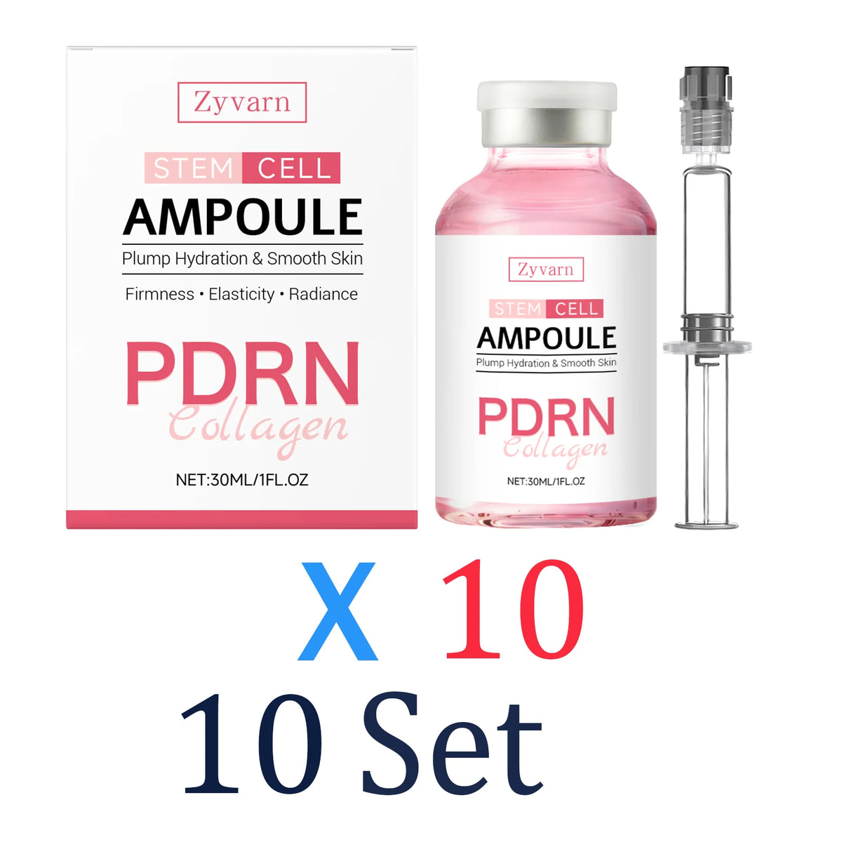Ampoule for Barrier Protection and Stabilizing and Restoring with Facial Serum as Long Lasting Moisturization and Anti Dryness Zpaxo 10 Set