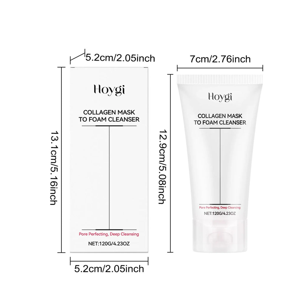 Collagen & Hyaluronic Acid Facial Cleanser – Hydrating Face Wash Facial Cleanser Zpaxo 120g Boxed
