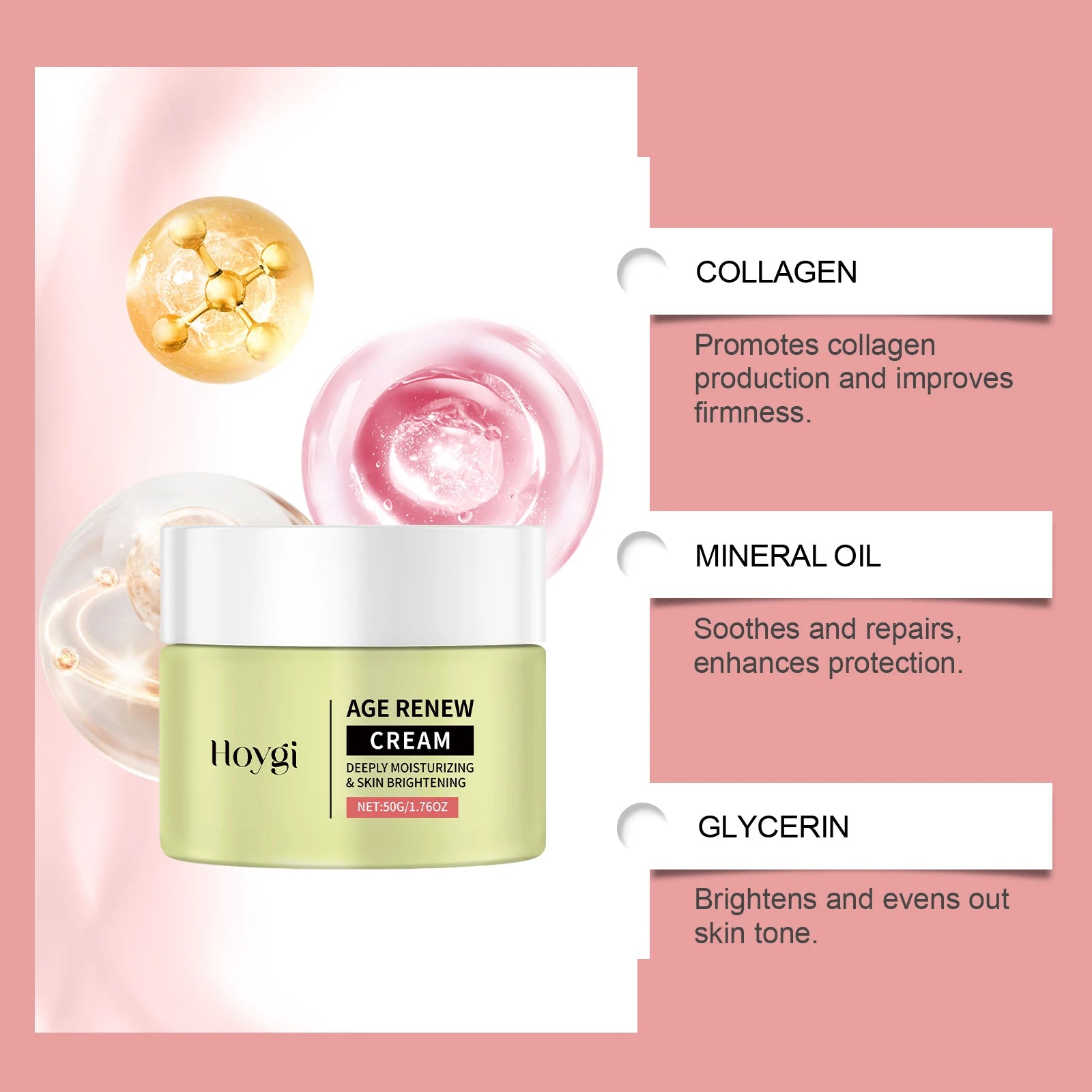 Hoygi Anti-Wrinkle Firming Moisturizing Face Cream 50g Anti-Aging Face Cream Zpaxo