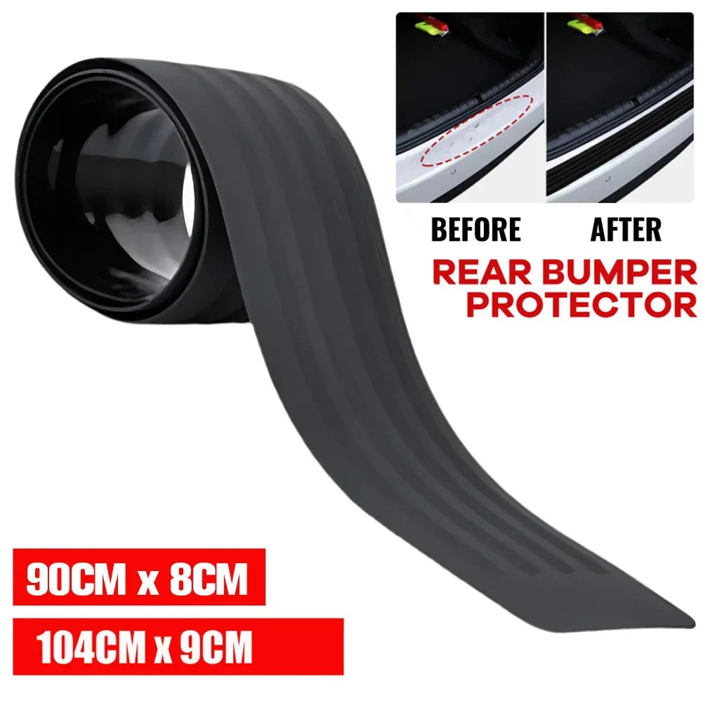 Universal Car Trunk Door Sill Plate Protector Anti-Scratch Rubber Rear Bumper Guard Anti-Collision Protector Strip Zpaxo