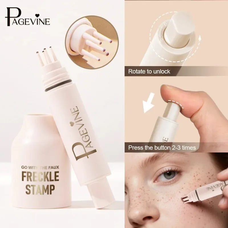 Five-point Freckle Stamp Pen Natural Simulation Instant Freckle Liquid Fake Dot Spot Comb Seal Waterproof Quick Dry Makeup Tools Zpaxo