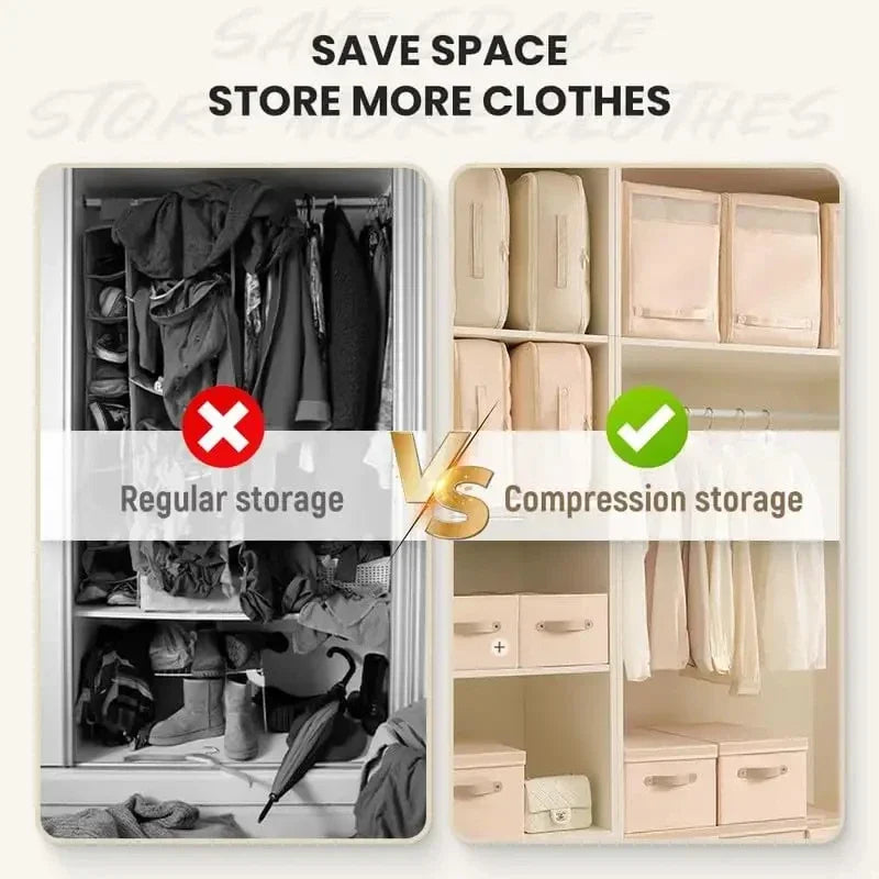 Large Capacity Compression Clothes Storage Bag Waterproof Cabinet Organizer Ultra Space Saving Quilt Pillow Blanket Storagepouch Zpaxo