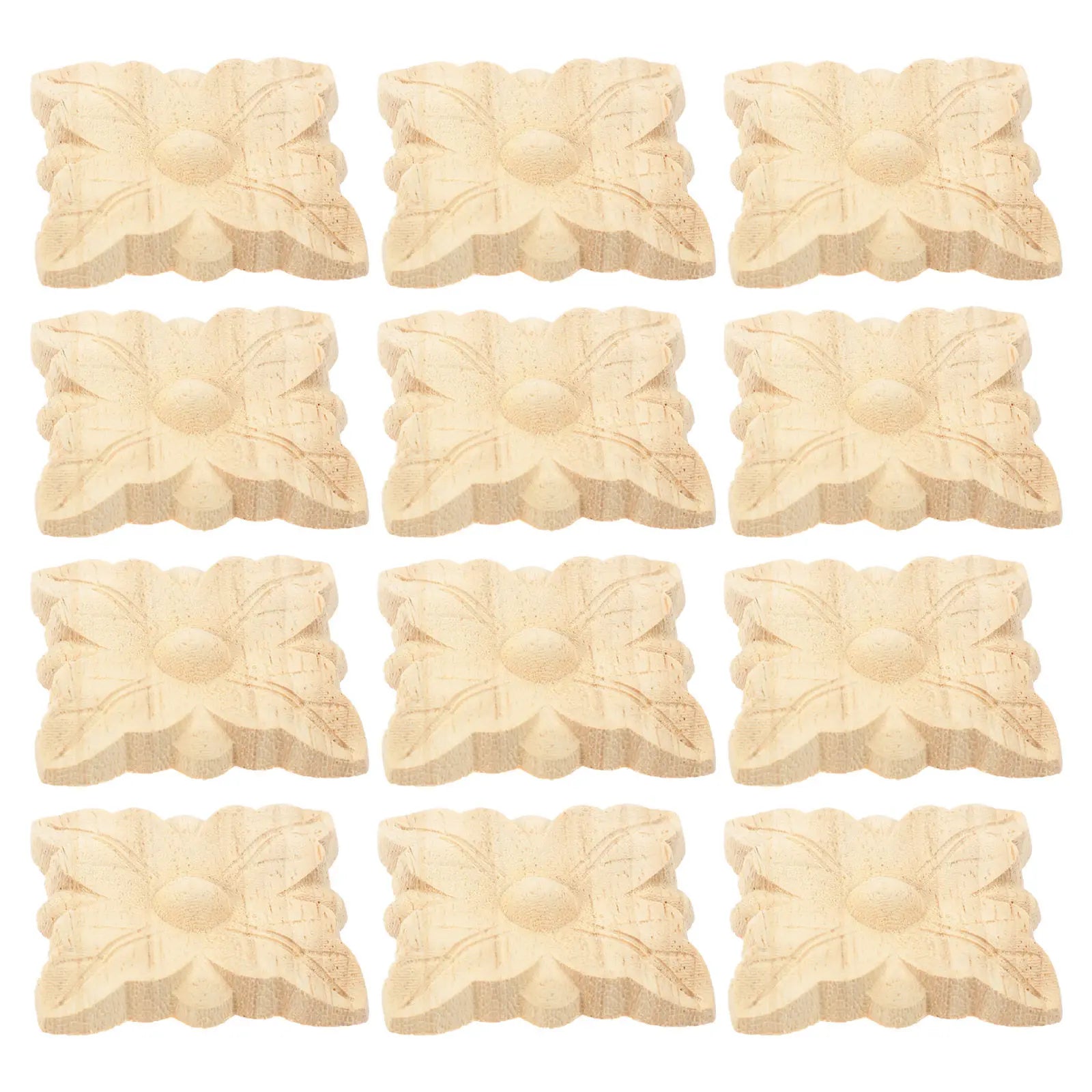 Carved Onlay Applique Premium Wooden Carving Decor Furniture Door Bed